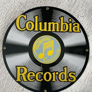 Columbia Records Black and Yellow Wall Decor